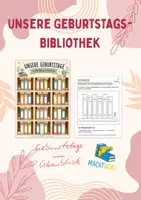 Vorschau - Arbeitsblätter - Geburtstagskalender - Geburtstage in unserer Klasse - Deckblatt