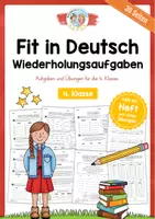 Vorschau - Arbeitsblätter - Deutsch 4. Klasse - Aufgaben zur Wiederholung (30 Arbeitsblätter) - Deckblatt