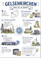 Vorschau - Arbeitsblätter - Lernposter + AB mit Fragen zum Thema "Gelsenkirchen" + Lösungsblatt + Infografik - Deckblatt