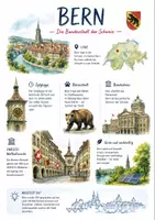Vorschau - Arbeitsblätter - Lernplakat + Arbeitsblatt zum Thema "Bern" + Onlineübung & MP3 + Infografik - Deckblatt