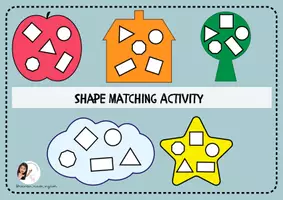 Προεπισκόπηση - Φύλλα εργασίας - Colors & Shapes Matching Game | Kindergarten ESL & EFL Velcro Activity - Εξώφυλλο