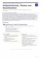 Vorschau - Unterrichtsreihen - Integralrechnung – Stammfunktion, bestimmte Integrale & Flächenberechnung | Oberstufe - Seite 1