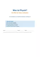 Vorschau - Merkblätter - Was ist Physik Die Welt der Natur entdecken - Deckblatt