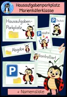Vorschau - Arbeitsblätter - Marienkäfer Klassentier • Wachsendes Materialpaket zur Marienkäferklasse – Deko, Organisation & mehr - Seite 1