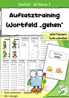 Vorschau - Arbeitsblätter - Wortfeld GEHEN - Unterrichtsmaterial und Wortkarten - Deckblatt