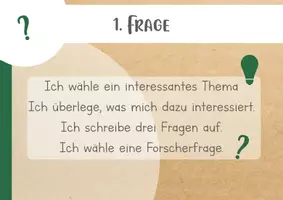 Vorschau - Präsentationen/Tafelbilder - Transparenzkarten *Forscherablauf* - Seite 1