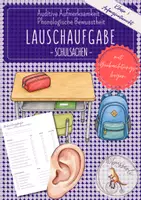 Vorschau - Arbeitsblätter - Hörverstehen 1. Klasse – Zuhören üben mit Lauschaufgaben | Spätsommer & Schulsachen | Materialpaket - Seite 1