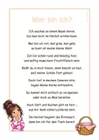 Vorschau - Arbeitsblätter - Apfel- Rätselgedicht I motivierender Einstieg in den Sachunterricht I Leserätsel - Seite 1