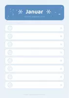 Vorschau - Mal- und Bastelvorlagen - Geburtstagskalender Klasse - 12 Monatsseiten in 3 Designs - Seite 1