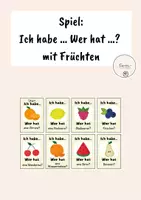 Vorschau - Spiele - Spiel: Ich habe ... Wer hat? mit Früchten - Deckblatt