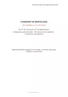Vista previa - Hojas de trabajo - Cuaderno de Morfología para Primaria y Secundaria - página 1