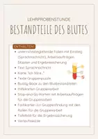 Vorschau - Stundenentwürfe - Bestandteile des Blutes - Lehrprobenstunde - Deckblatt