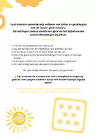 Voorbeeld - Zomer Getal Memorie – Tellen & Getalbegrip voor Kleuters - Pagina 1