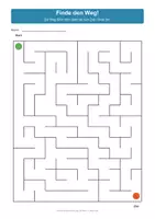 Vorschau - Arbeitsblätter - Konzentrationstraining – 3-fach differenzierte Knobelaufgaben | Labyrinth, Suchbild & Weiterführbild - Seite 3