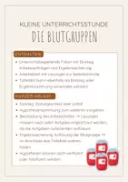 Vorschau - Stundenentwürfe - Blutgruppen - Wie kann man sie herausfinden? - Deckblatt