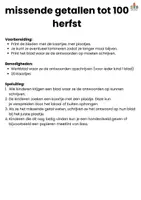 Voorbeeld - Missende getallen tot 100 herfst - Pagina 2
