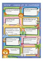 Vorschau - Arbeitsblätter - Sommerferien - Lesepass - Löwenklasse - Seite 1