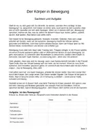 Vorschau - Unterrichtsreihen - Alles über Körper und Bewegung (Klasse 5-6) - Seite 1