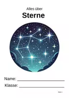 Vorschau - Arbeitsblätter - Alles über Sterne (Klasse 5-6) - Deckblatt