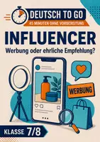 Vorschau - Stundenentwürfe - Deutsch to go: Influencer – Werbung oder ehrliche Empfehlung? - Deckblatt