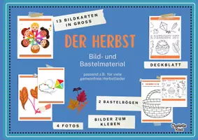 Vorschau - Mal- und Bastelvorlagen - Der Herbst: Basteln zu Liedern / Bilder zum Herbst - Deckblatt