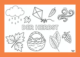 Vorschau - Mal- und Bastelvorlagen - Der Herbst: Basteln zu Liedern / Bilder zum Herbst - Seite 1
