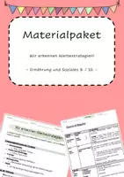 Vorschau - Merkblätter - Werbestrategien - Ernährung und Soziales 9. / 10. - Deckblatt