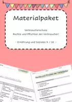 Vorschau - Merkblätter - Verbraucherschutz - Ernährung und Soziales 9. / 10. - Deckblatt