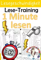 Vorschau - Arbeitsblätter - 1 Minute lesen - Blitzlesen - Förderung der Leseflüssigkeit & Lesegeschwindigkeit - Deckblatt