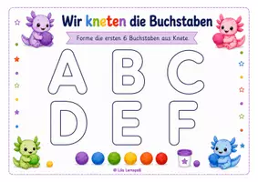 Vorschau - Arbeitsblätter - Knetvorlagen Buchstaben A–Z zum Nachformen mit Knete - Seite 2