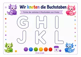 Vorschau - Arbeitsblätter - Knetvorlagen Buchstaben A–Z zum Nachformen mit Knete - Seite 3