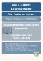 Vorschau - Unterrichtsreihen - 5-Schritt-Lesemethode Mittelalter-Kinderleben differenziert Klasse 4-6 - Seite 1