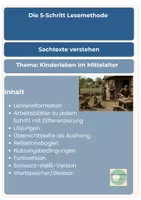 Vorschau - Unterrichtsreihen - 5-Schritt-Lesemethode Mittelalter-Kinderleben differenziert Klasse 4-6 - Seite 2