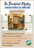 Vorschau - Arbeitsblätter - Escape Room Englisch: Present Perfect vs. Simple Past (Klasse 6/7) - vierfach differenziert inkl. eigener Förderversion / DaZ-Version - Deckblatt