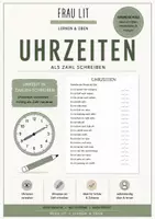 Vorschau - Arbeitsblätter - Uhrzeiten als Zahl schreiben | Grundschule | Arbeitsblatt - Deckblatt