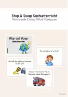 Vorschau - Fördermaterial/Inklusion - Stop and Swap Sachunterricht I Allgemeinwissen I Ritual I Denkpause - Deckblatt