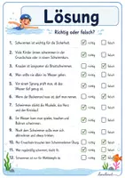 Vorschau - Arbeitsblätter - Schwimmen - 2 Lesetexte mit Fragen + Lösung - Seite 3