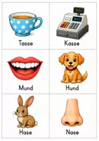 Vorschau - Spiele - Reime-Merkspiel Deutsch – 24 Bildkarten zum Ausschneiden | Grundschule - Seite 3