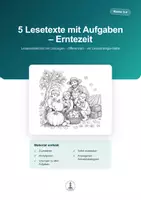 Vorschau - Arbeitsblätter - Erntezeit | 5 Lesetexte mit Aufgaben & Lösungen | Leseverständnis Klasse 3–4 - Deckblatt