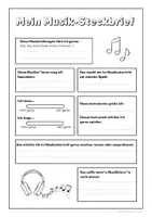 Vorschau - Arbeitsblätter - Musik-Steckbrief für die 5. und 6. Klasse - Seite 1