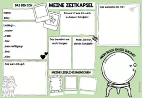 Vorschau - Arbeitsblätter - Zeitkapsel zum Schuljahresbeginn - Seite 1