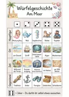 Vorschau - Aufgabenkarten - Würfelgeschichte Meer, Sommer, Strand - kreatives Schreiben - Seite 1