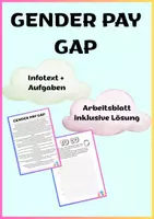 Vorschau - Unterrichtsreihen - Gender Pay Gap - Infotext und Aufgaben - Deckblatt