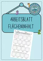 Vorschau - Arbeitsblätter - Flächeninhalt mit Einheitsquadraten - Deckblatt