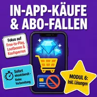 Vorschau - Arbeitsblätter - Medienkompetenz Modul 6: In-App-Käufe & Abo-Fallen (Infotext, Aufgaben & Lösungen) - Deckblatt
