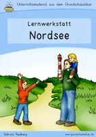 Vorschau - Arbeitsblätter - Nordsee, Wattenmeer (Sachunterricht, Lernwerkstatt) - Deckblatt