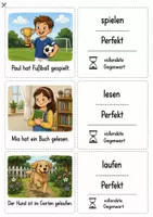 Vorschau - Spiele - Zeitformen-Merkspiel Deutsch – 6 Zeitformen spielerisch üben | 36 Karten zum Ausschneiden - Seite 3