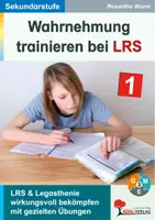Vorschau - Arbeitsblätter - Wahrnehmung trainieren bei LRS | Deutsch Sekundarstufe I II Klasse 5-13 Lösungen | Legasthenie, Lese-Rechtschreib-Schwäche, Rechtschreibung, Förderung | differenzierte Arbeitsblätter Kopiervorlagen mit Lösungen - Deckblatt