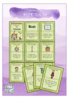Vorschau - Spiele - Im Mittelalter Gruppenlesespiel VEREINFACHT (26 Karten) - Deckblatt
