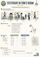 Vorschau - Arbeitsblätter - Simple Past (be, regular verbs and irregular verbs) - Deckblatt